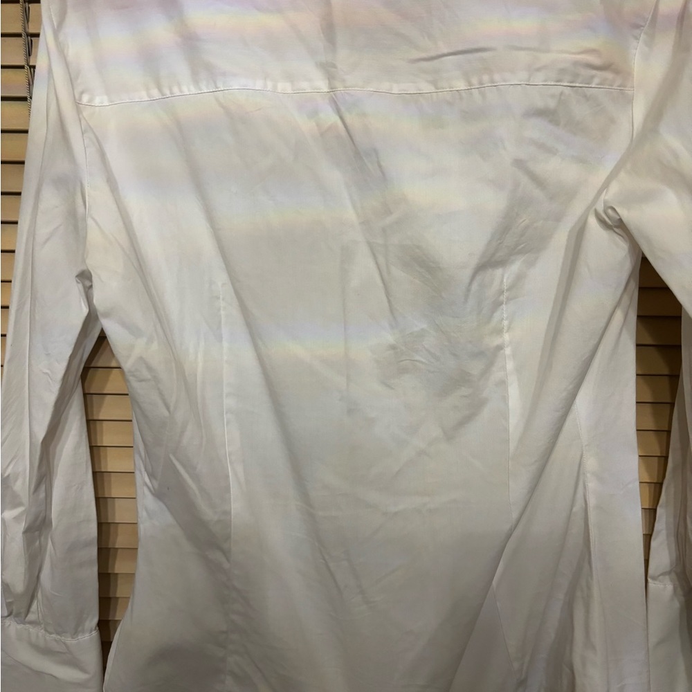 Zara White Stretchy Button Down Shirt - Good work shirt